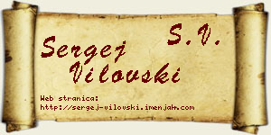 Sergej Vilovski vizit kartica